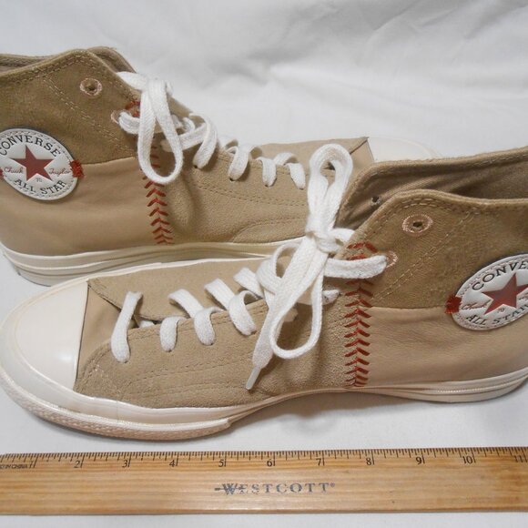 CONVERSE ALL STAR CHUCK TAYLOR HIGH TOP SNEAKERS UNISEX M9.5/W11.5 LEATHER SHOES - Picture 6 of 11